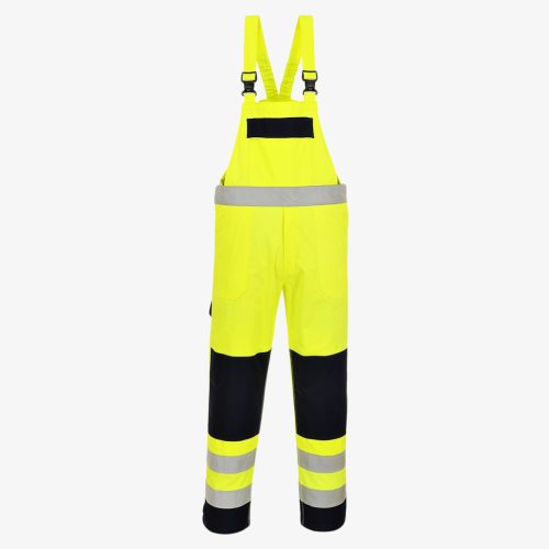 Portwest Hi-Vis Multi-Norm láthatósági lángálló kantáros munkaruha nadrág