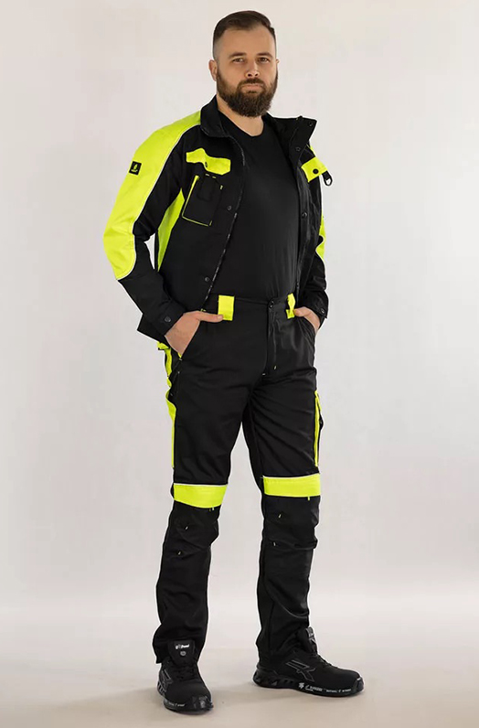 Urgent Neon munkaruha kabát modellen
